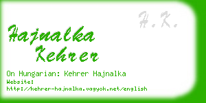 hajnalka kehrer business card